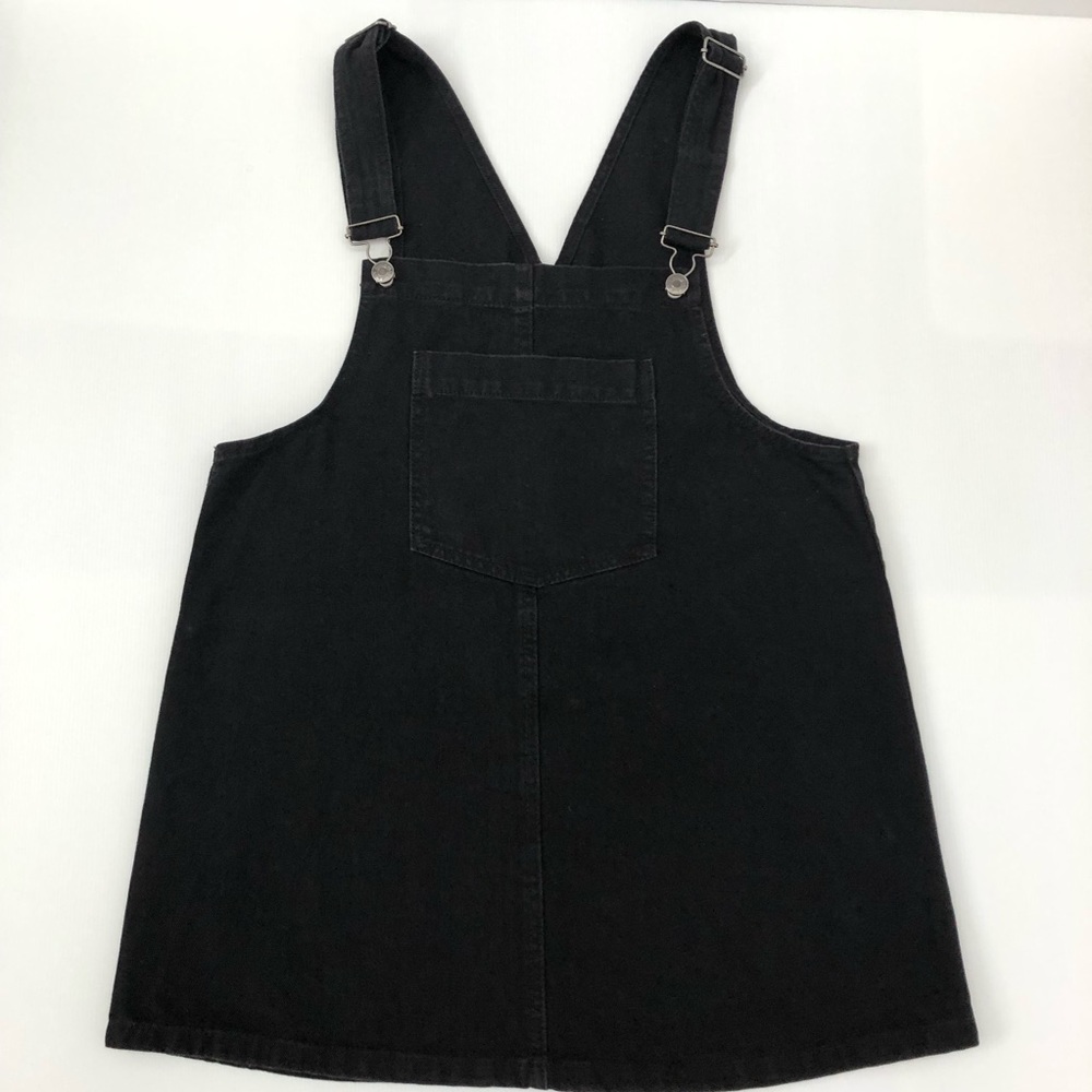Pull & Bear Black Pinafore Dress Denim Overalls - Picture 3 of 10